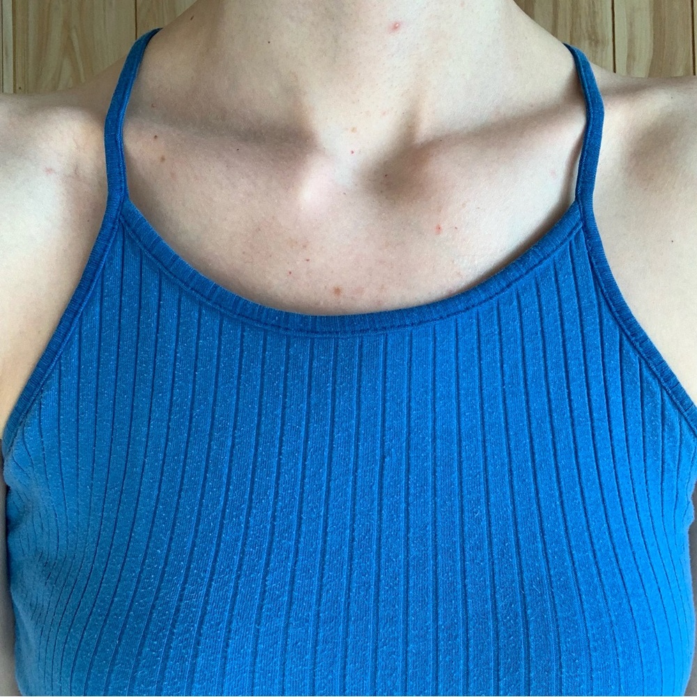 Bundle Blue & Orange Ribbed Crop Tops - Picture 3 of 16